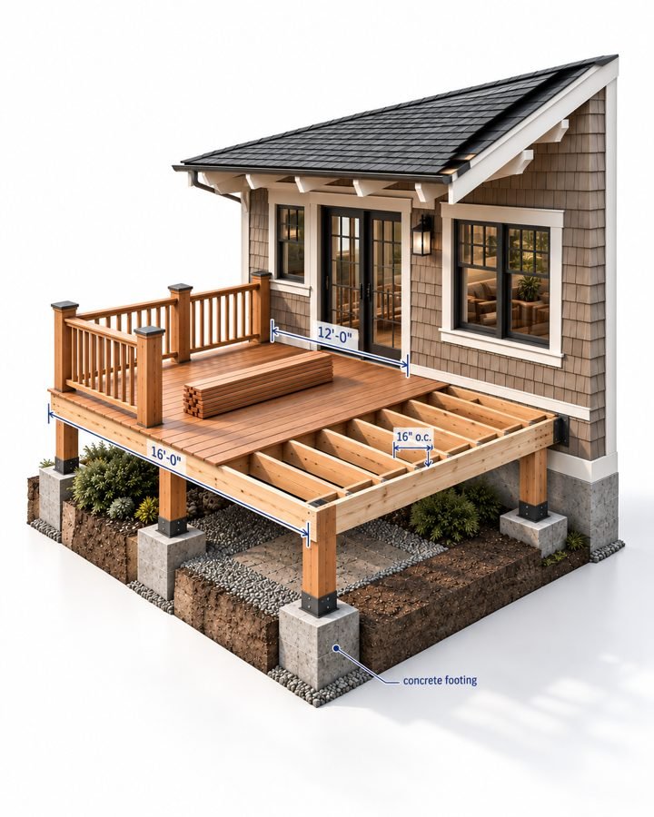 Decks & fences, 3D model of the work
