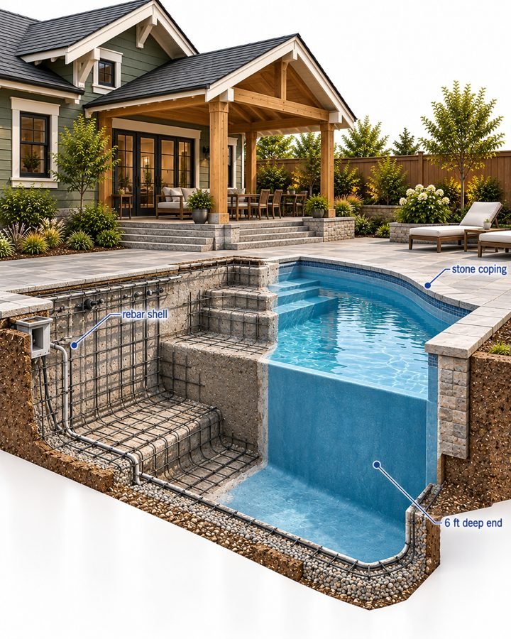 Pools, 3D model of the work